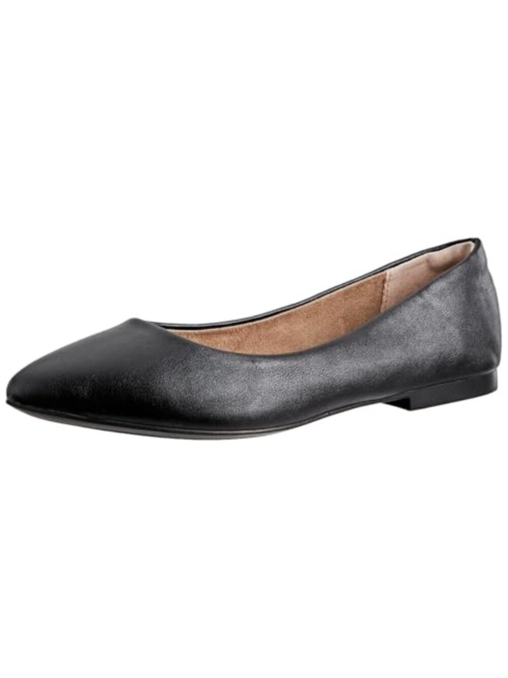 Women's Pointed-Toe Ballet Flat with Memory Foam, Flexible TPR Sole